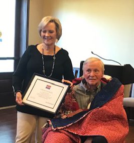 Local veteran honored with Quilt of Valor by members of DAR