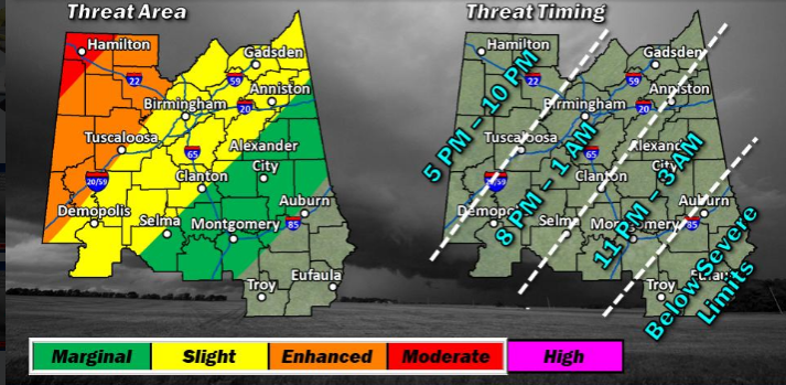 Severe weather possible Saturday night, early Sunday morning