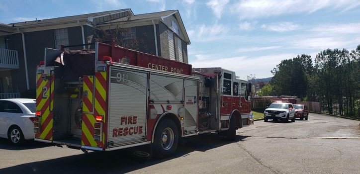 21 people displaced after Center Point apartment fire
