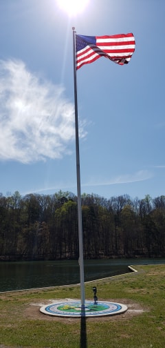 New flag pole erected at Cosby Lake Park
