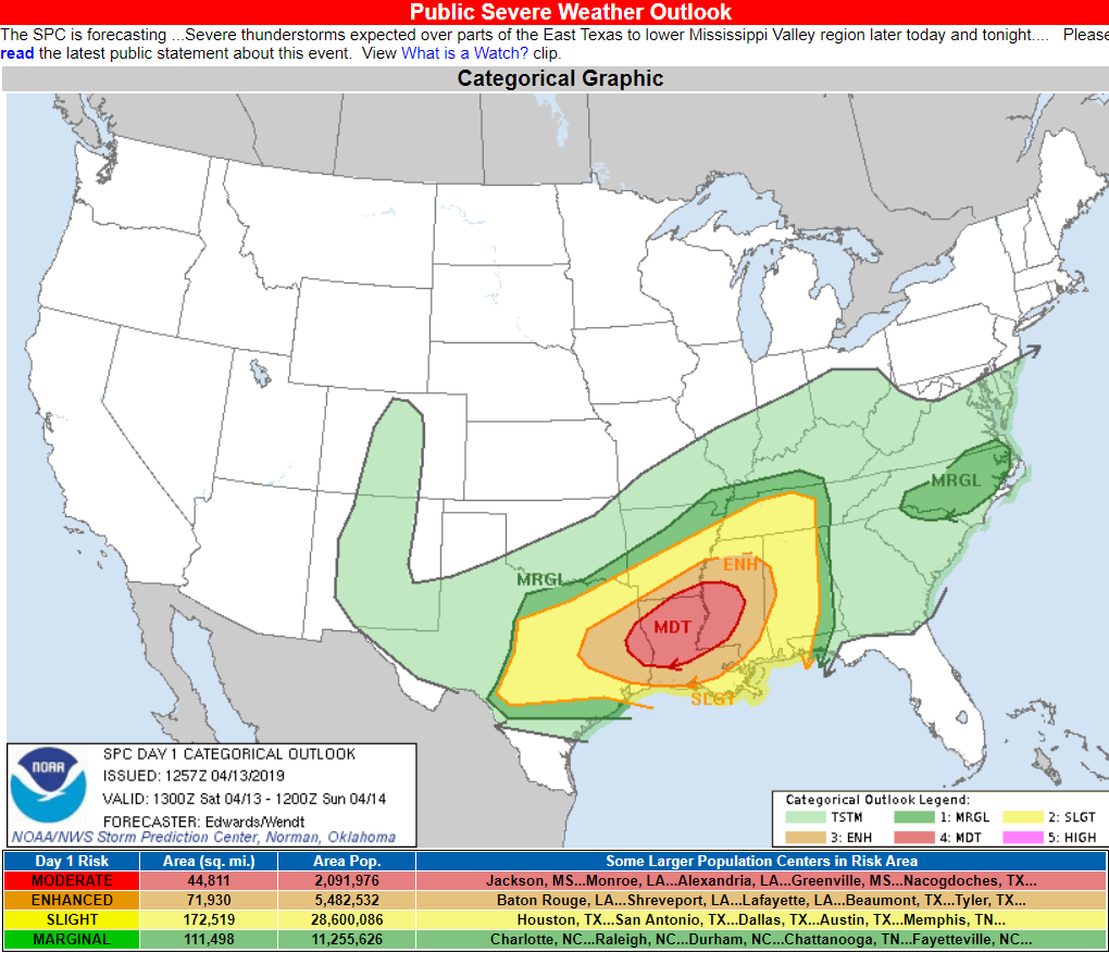 Prepare now for possible strong tornadoes overnight