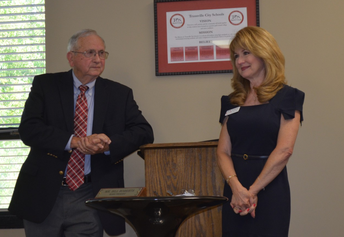 Outgoing Trussville City Schools board member Bill Roberts takes a 'Walk of Fame'