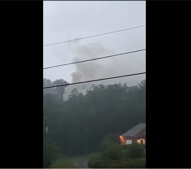 VIDEO: Home catches fire after lightning strike