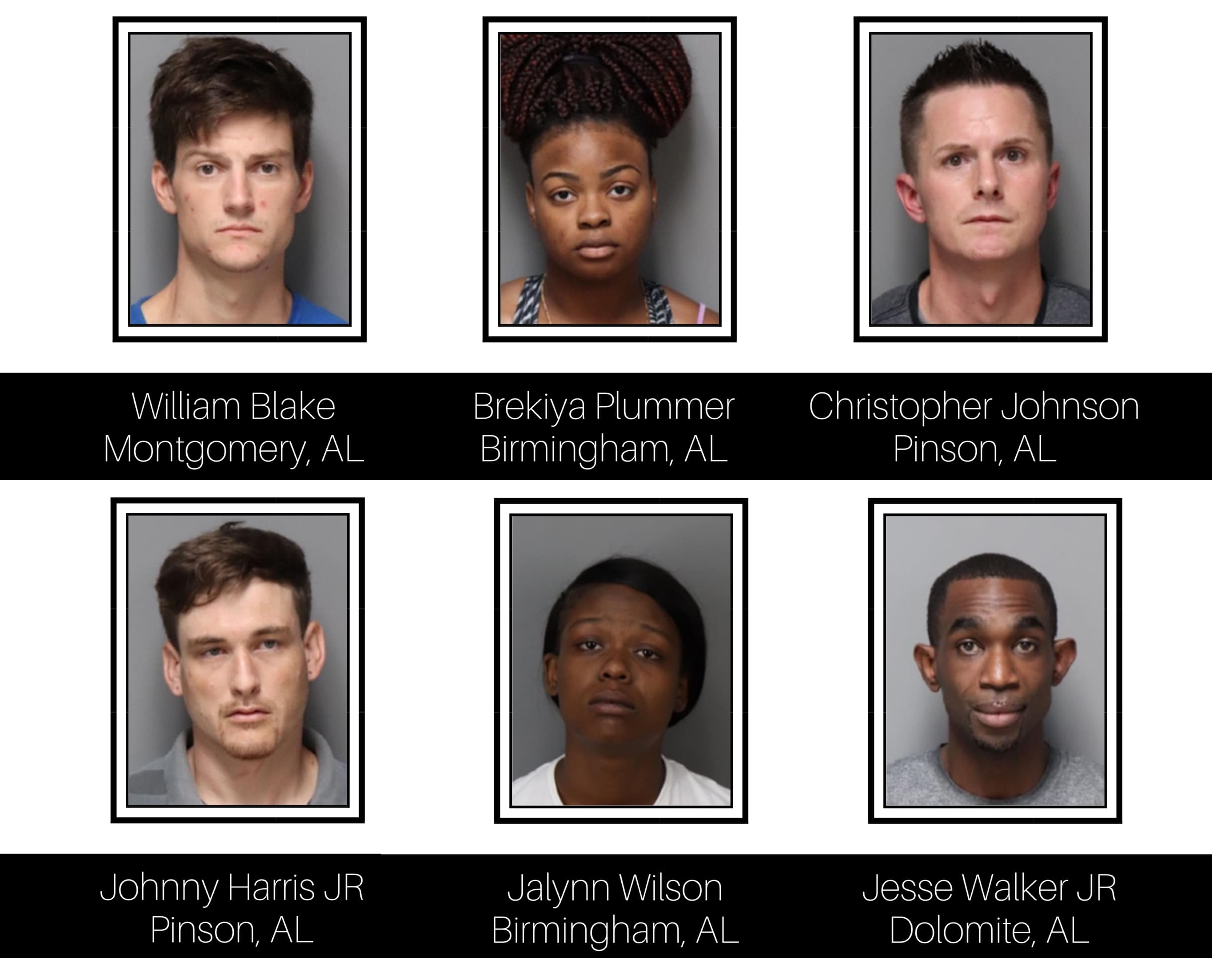POLICE: 2 from Pinson among 6 arrested for shoplifting in Trussville