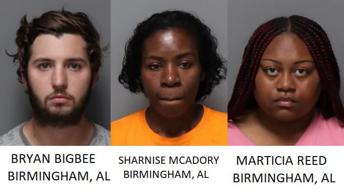 POLICE: 3 from Birmingham arrested for shoplifting in Trussville