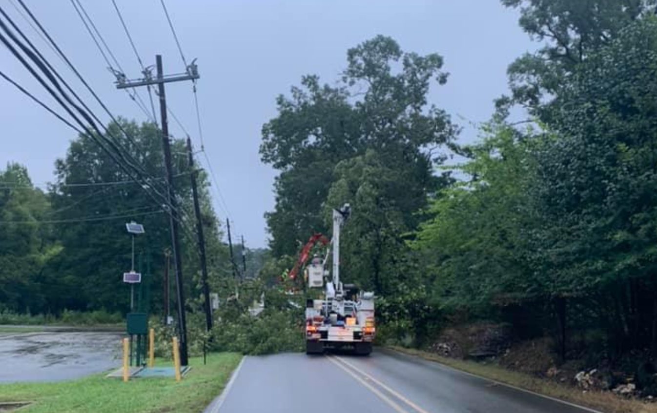 Tree cleared from Old Springville Road in Clay