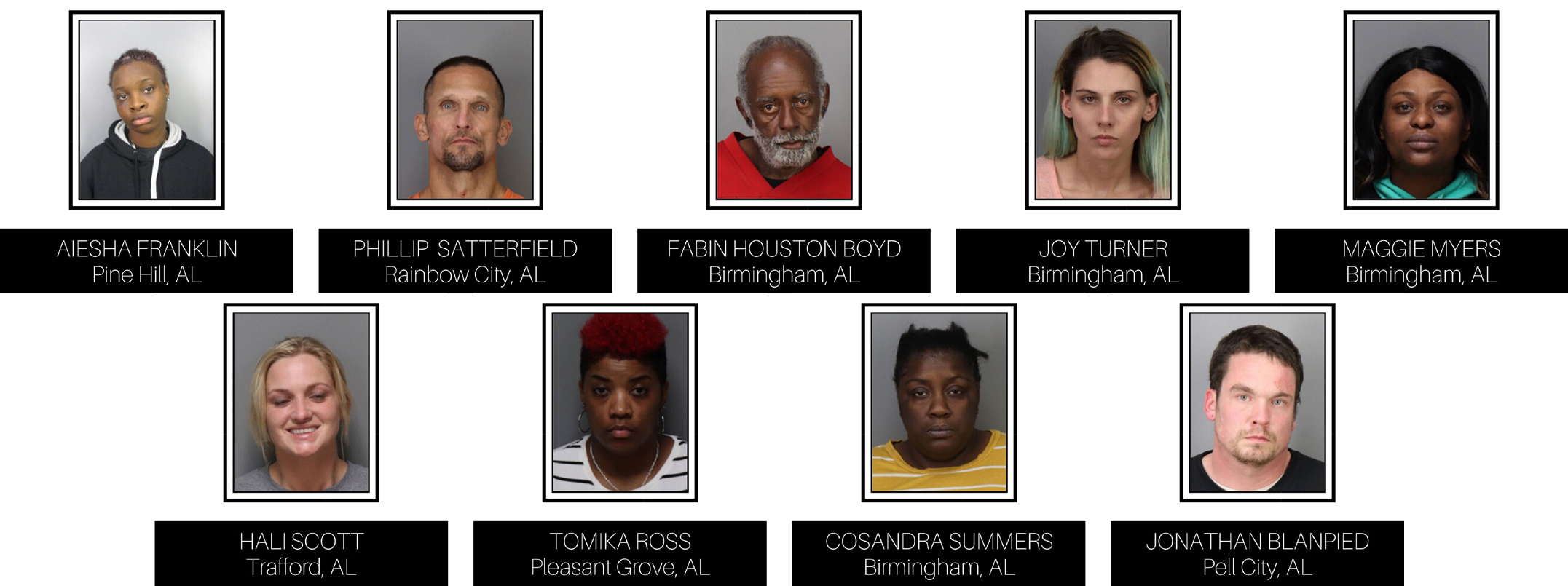Trussville Police Department: 9 charged with shoplifting in Trussville