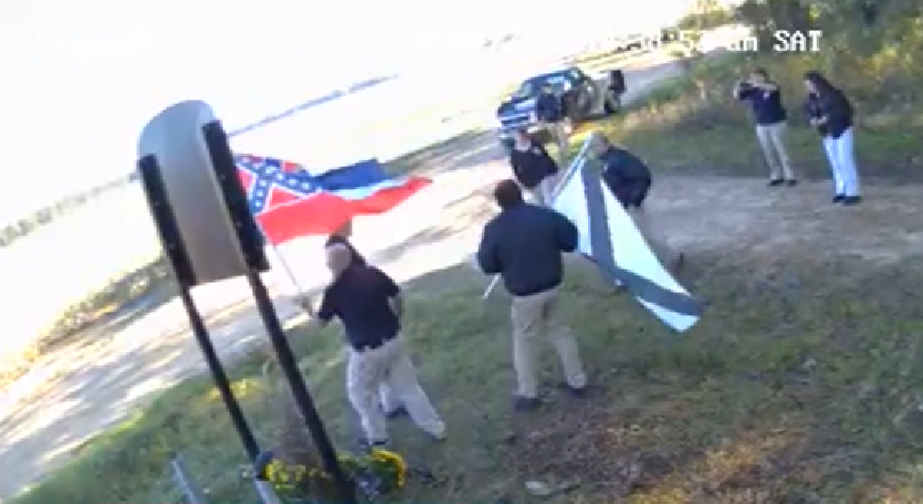 White nationalists seen filming at lynching victim memorial