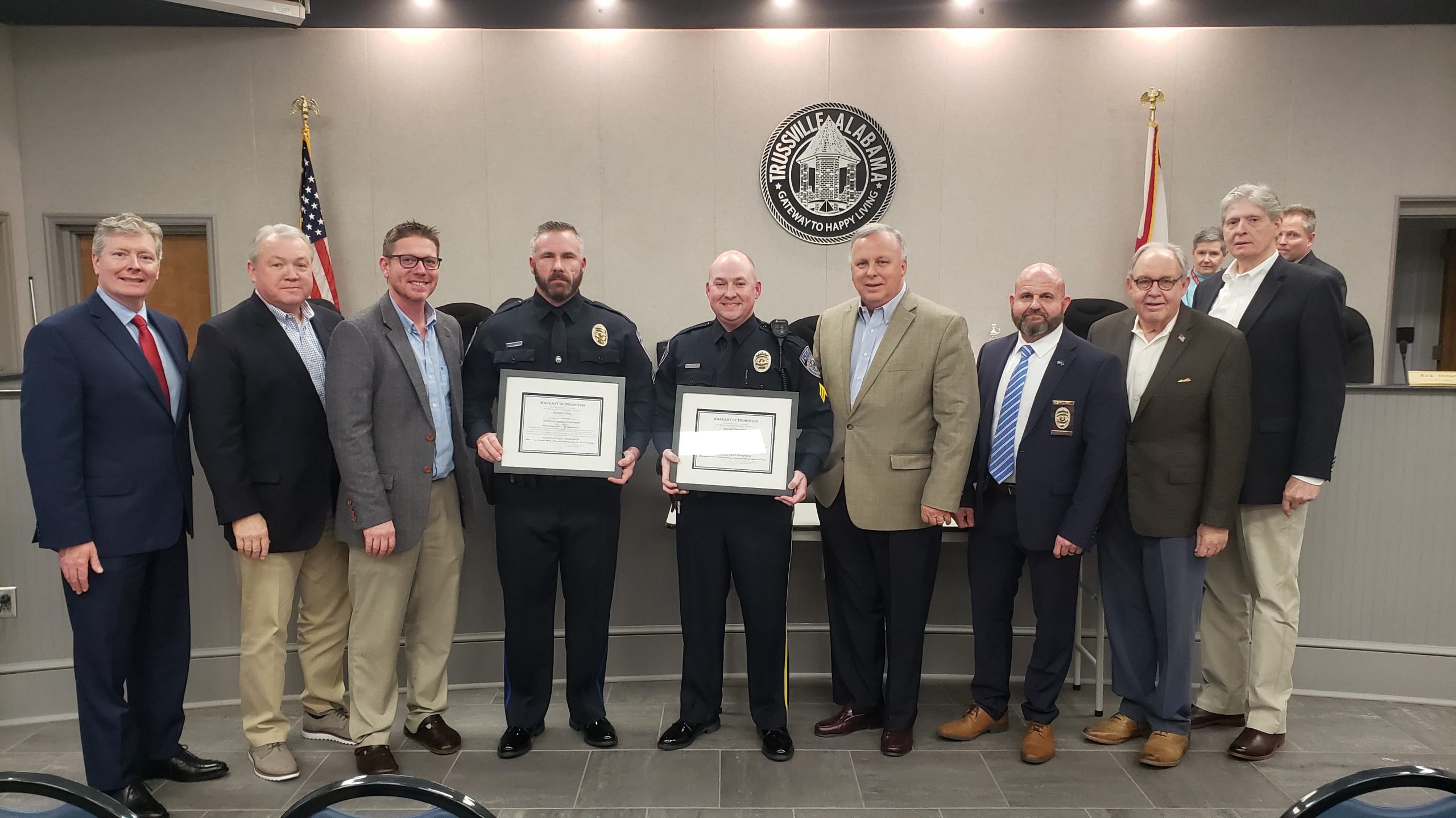 2 Trussville officers promoted at City Council meeting, new fiber option coming soon to Trussville