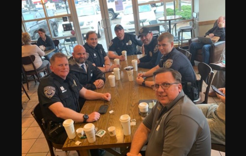Trussville Police participate in Coffee with a Cop at Starbucks