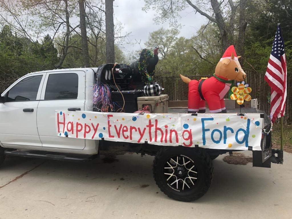VIDEO: 'Happy Everything, Ford' parade brightens day of Trussville child battling leukemia