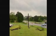 Middle cross remains standing at church after storms in central Alabama