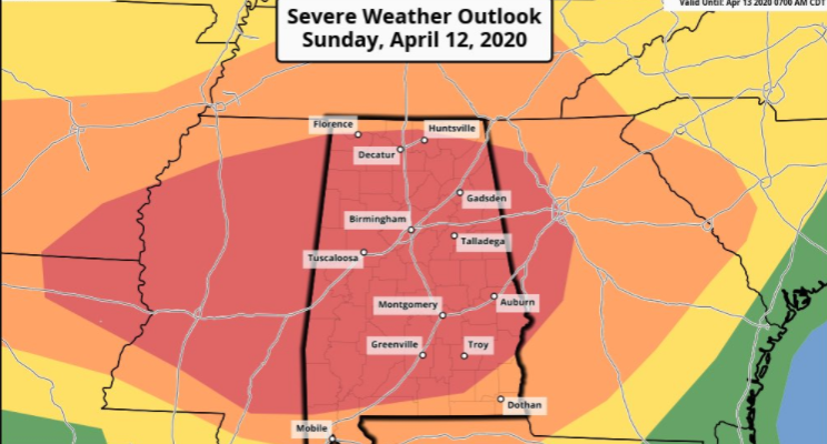 NWS expands severe weather impact area, Jefferson, St. Clair, Blount counties included
