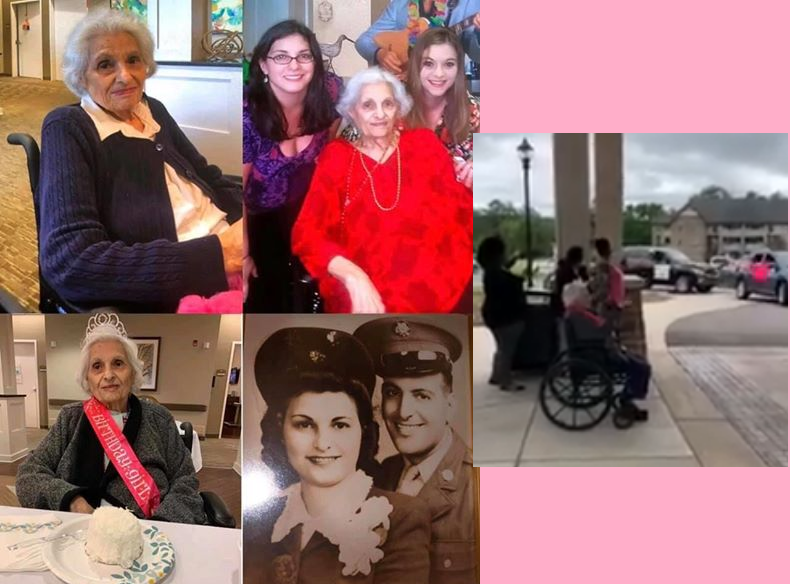 101-year-old woman gets drive-thru birthday celebration at nursing home