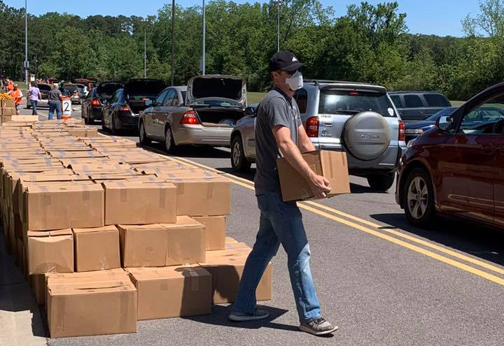 City of Moody, along with partners distribute more than 500 boxes of meals, milk and produce to families impacted by coronavirus