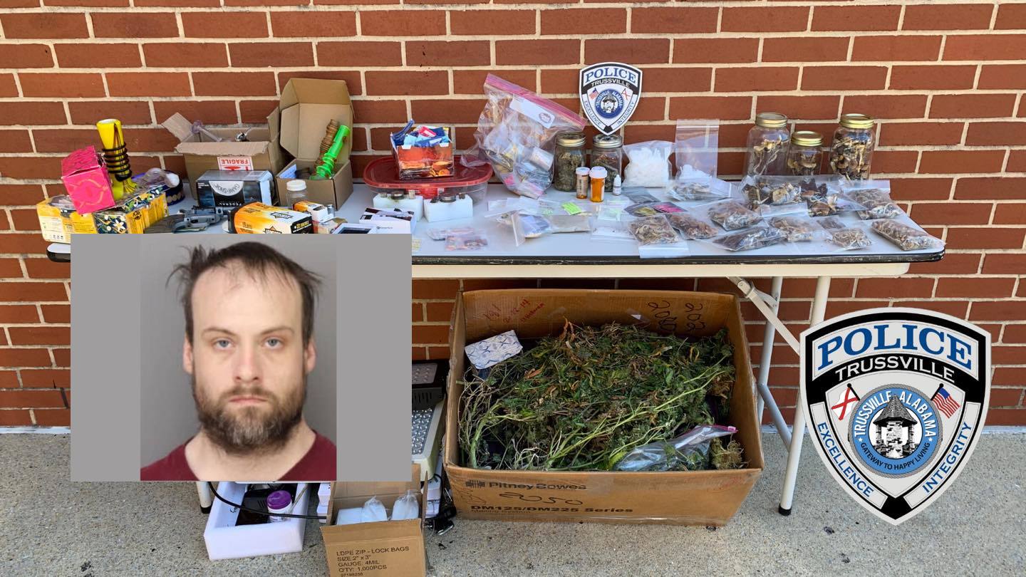 Trussville PD seize LSD, meth, mushrooms, other drugs from home, believe some were bought on 'dark web'