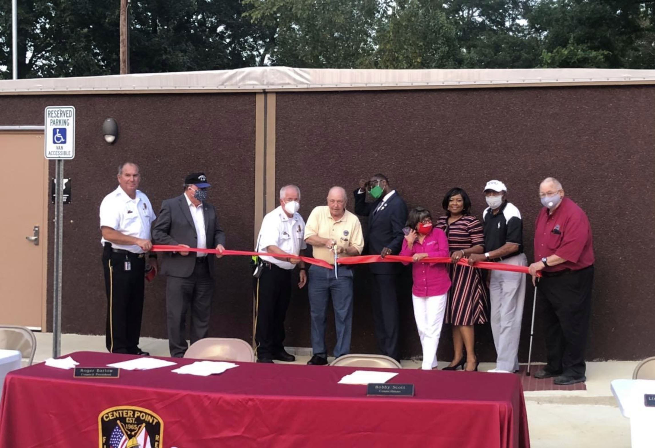 Center Point holds ribbon cutting for storm shelter and new fire station bay