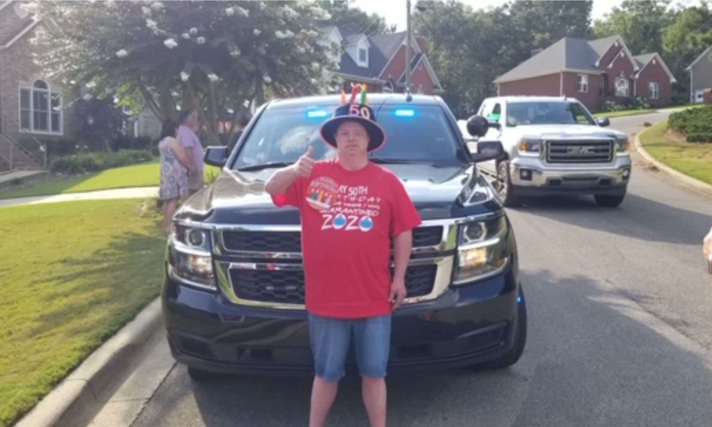Community celebrates Trussville man with Down Syndrome with 50th birthday drive-by party