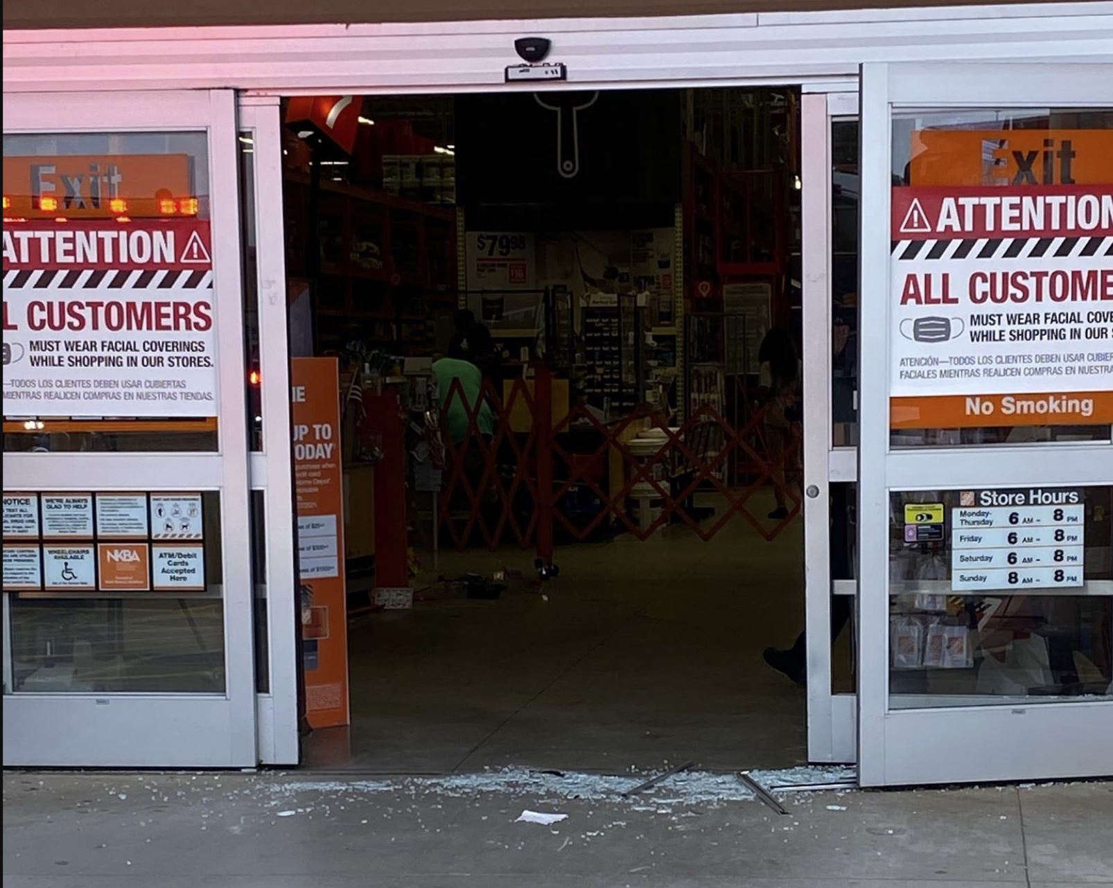 BREAKING: Woman drives into Trussville Home Depot with car, police say she stole items and fled