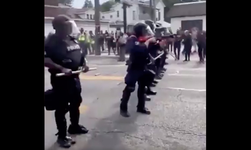 Protests break out in Louisville, two police officers shot