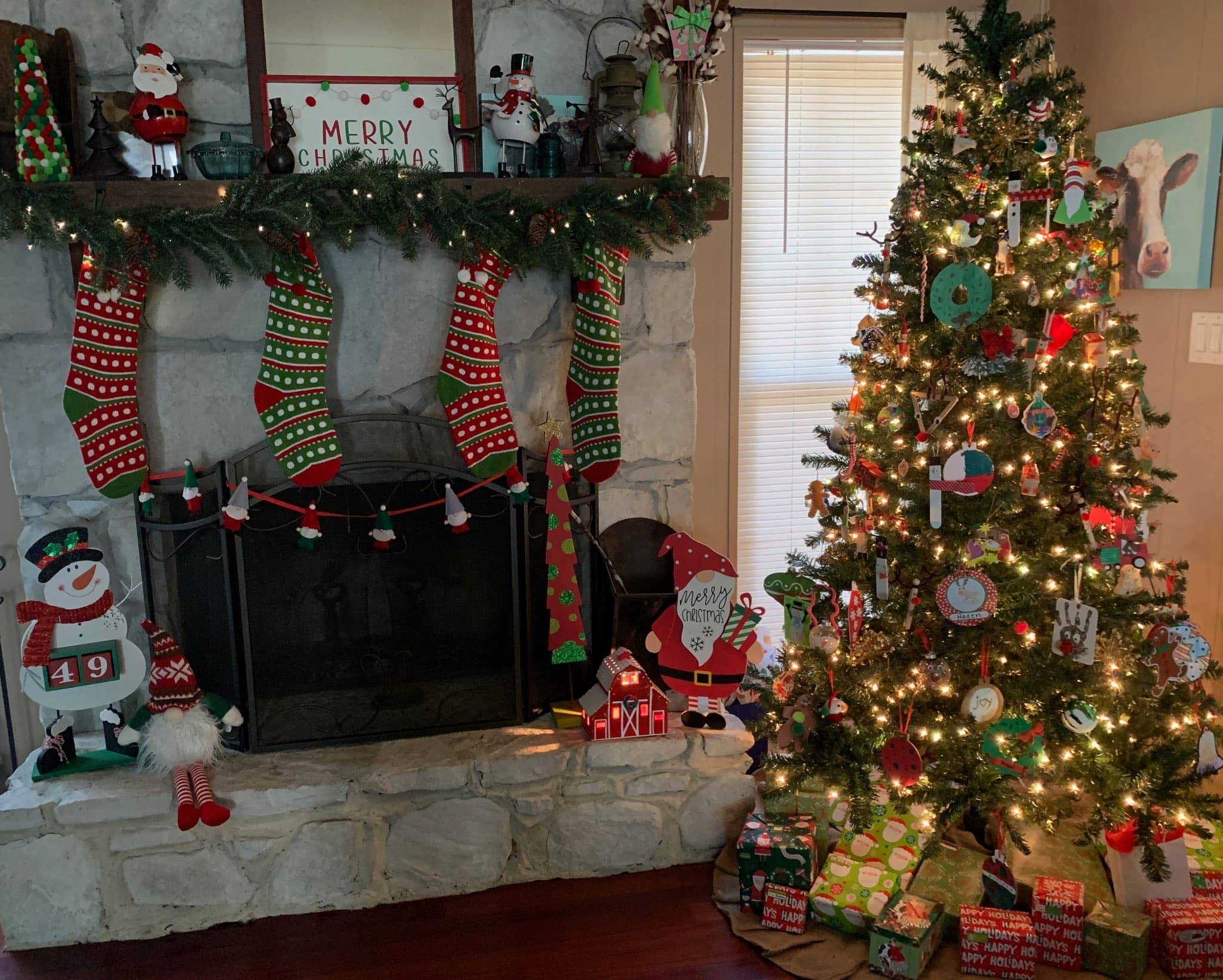 Local families decorating early for Christmas to offset gloom and doom