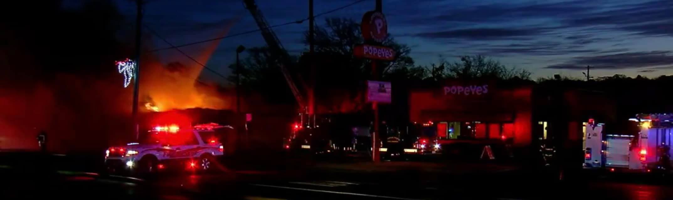 All lanes of traffic closed on Center Point Parkway after strip mall fire