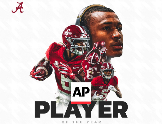 Tide's DeVonta Smith is 1st WR to win AP Player of the Year
