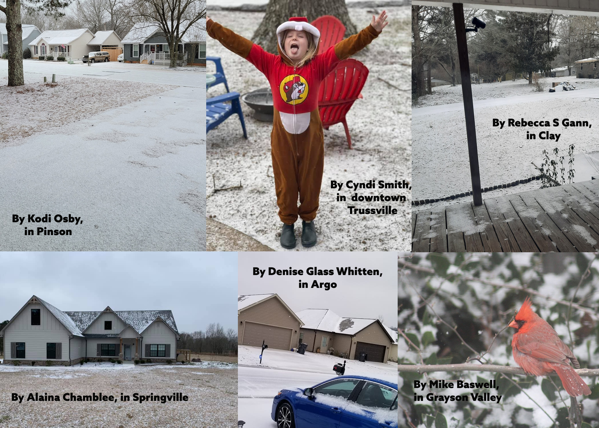 PHOTO GALLERY: Snow Day, Feb. 2021: Winter weather not over for central Alabama