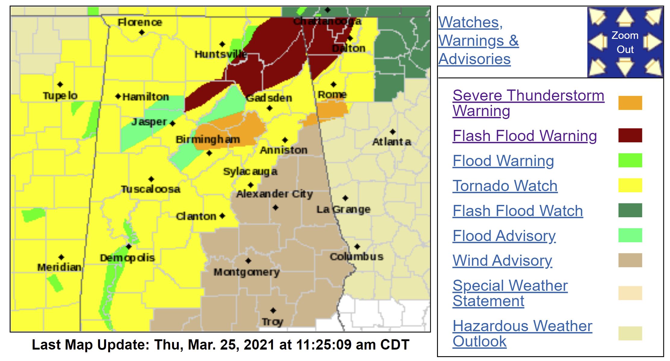 Tornado Watch issued for 23 Alabama counties
