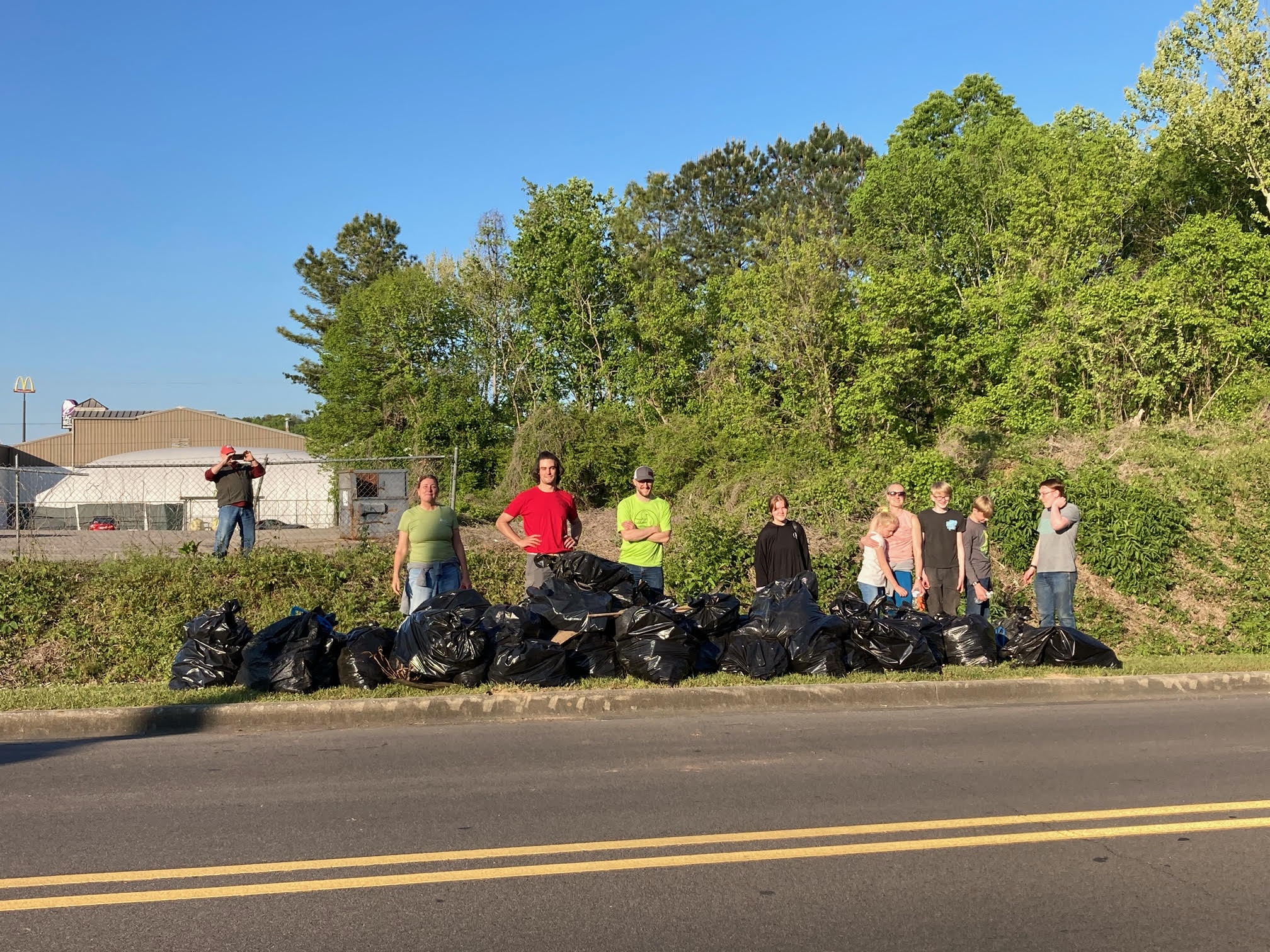 PHOTOS: 40 volunteers work to remove garbage from Trussville creek