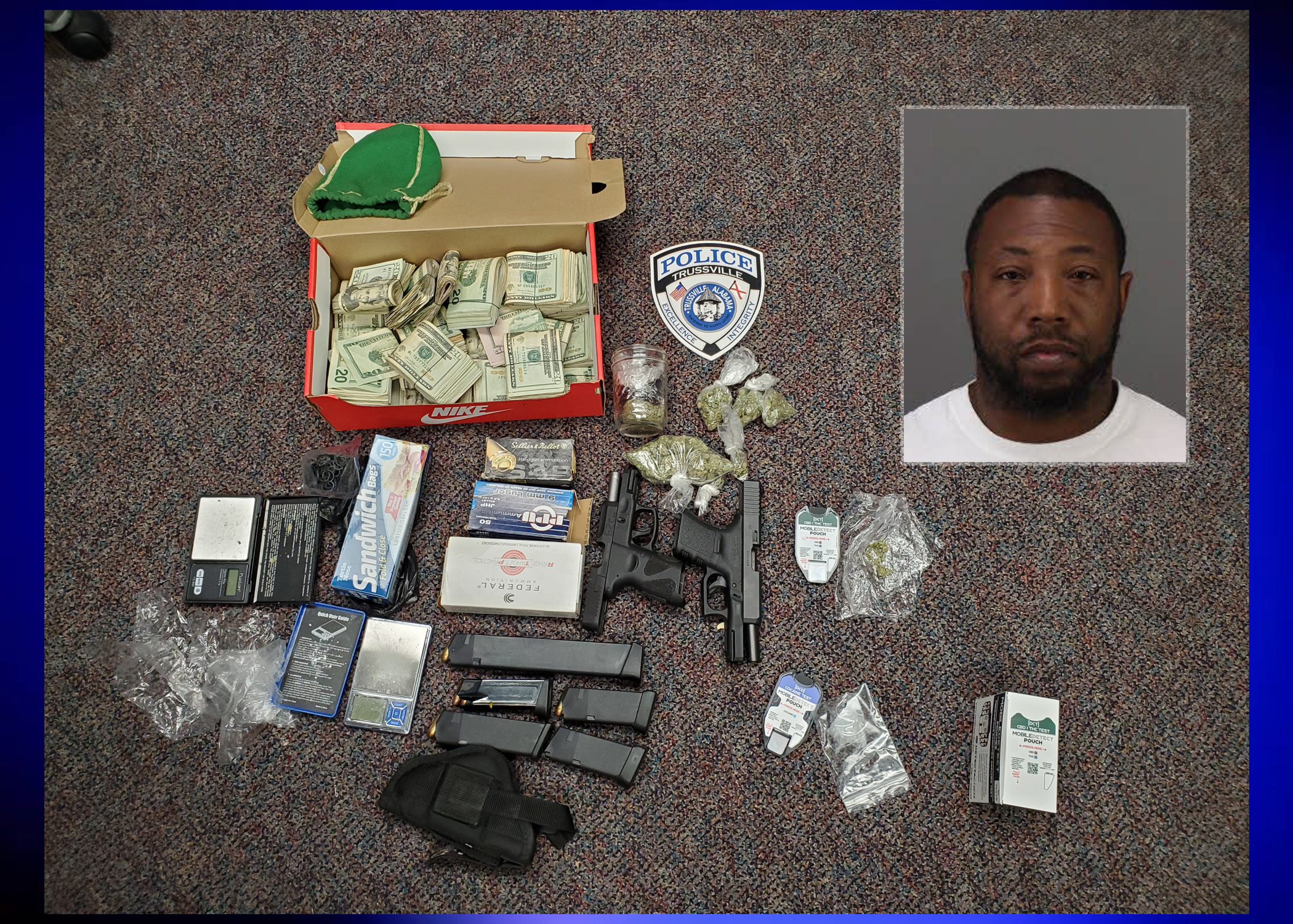 Drugs, guns and money seized from home during search by Trussville PD