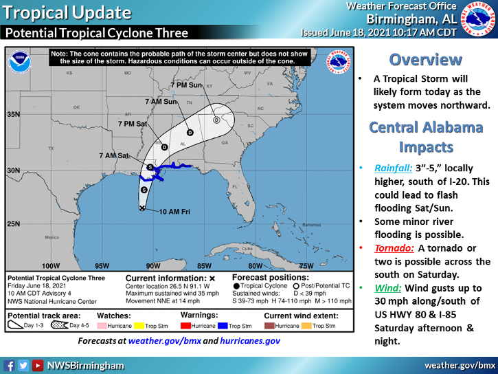 Hazardous weather ahead for the weekend as tropical system approaches