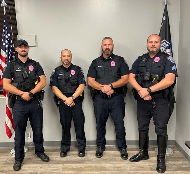 Trussville Police Department wears pink badges for breast cancer awareness month