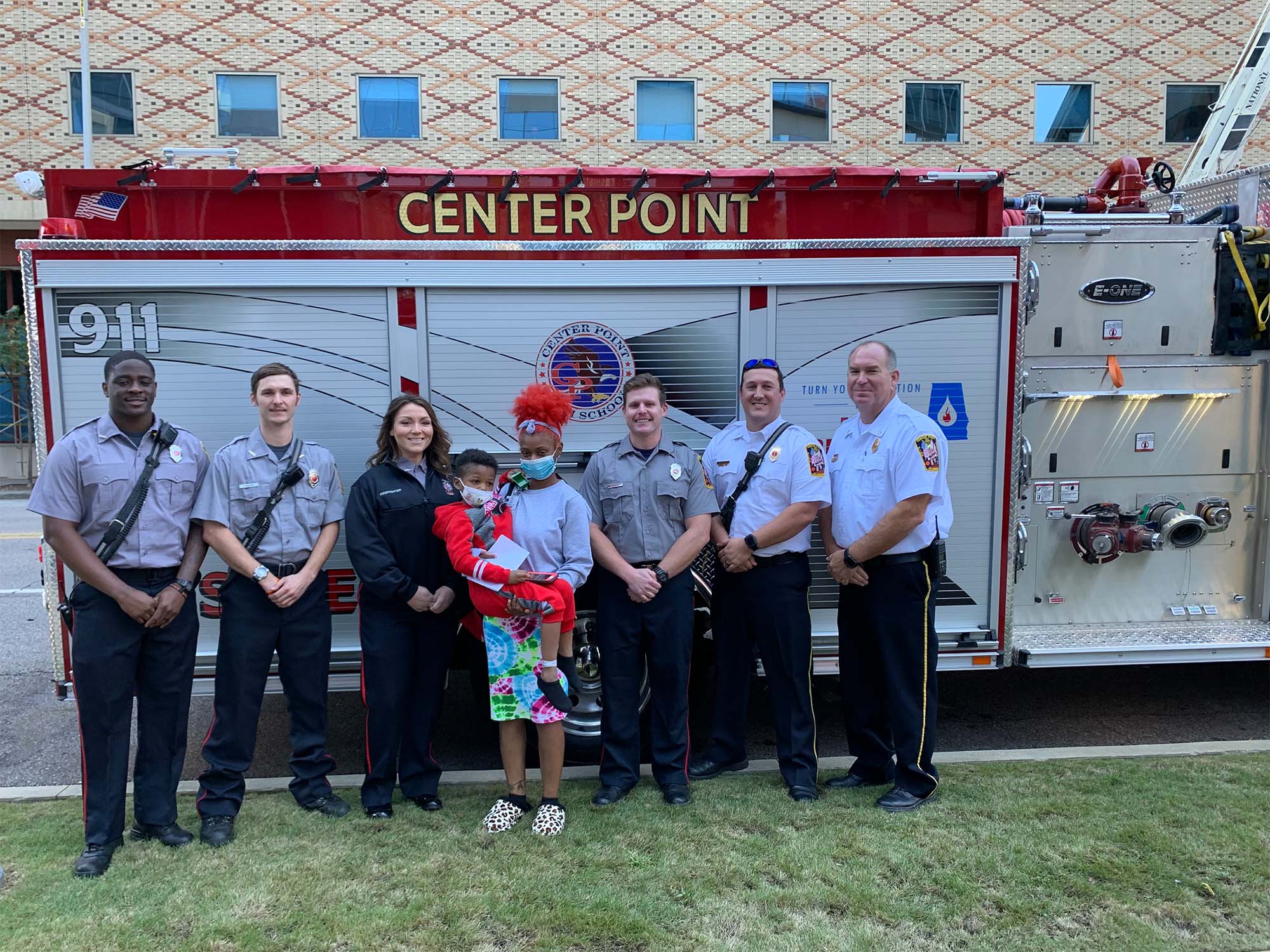 Center Point firefighters meet child they saved from apartment fire
