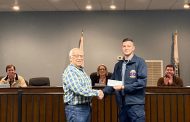 Central Alabama Building Trades Union presents check to fire department at Argo City Council meeting