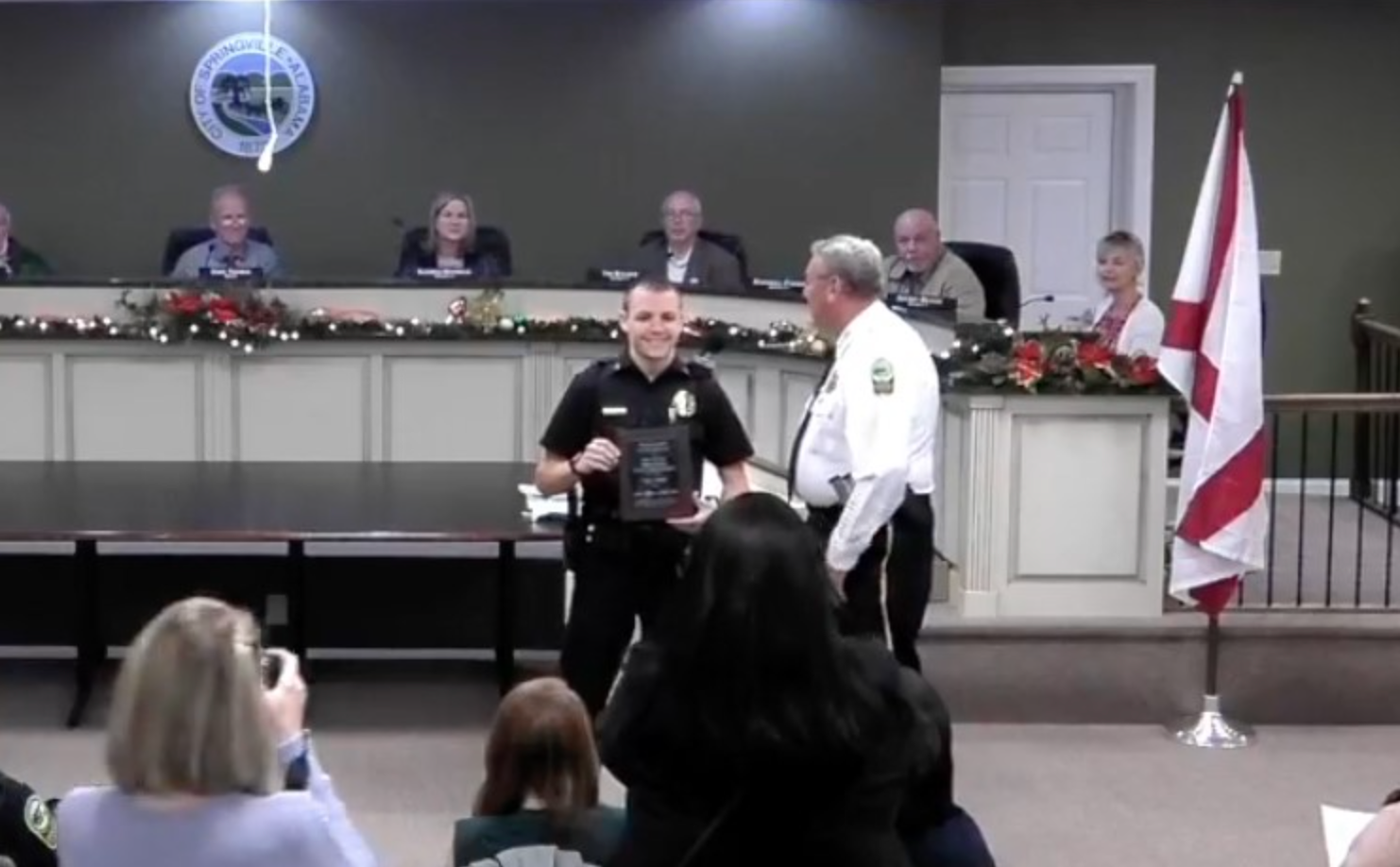 Springville honors two police officers, council considers new trash collection contract