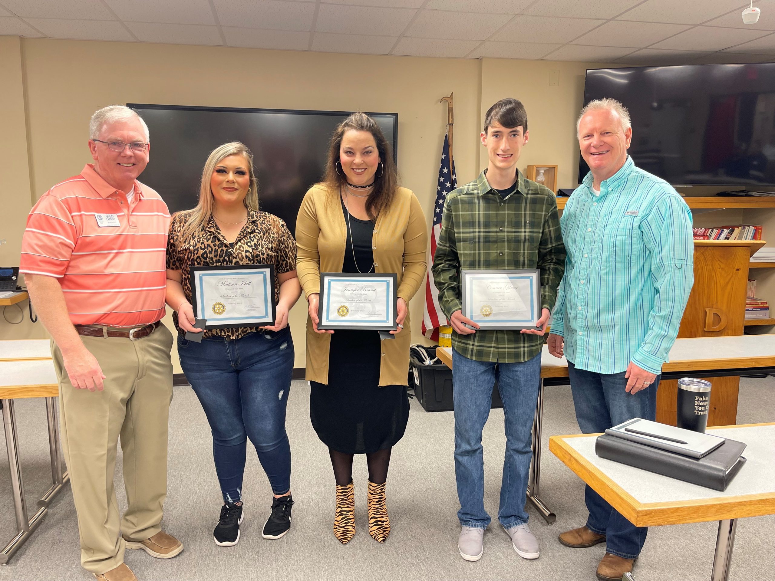 Springville Rotary announces February students, teacher of the month