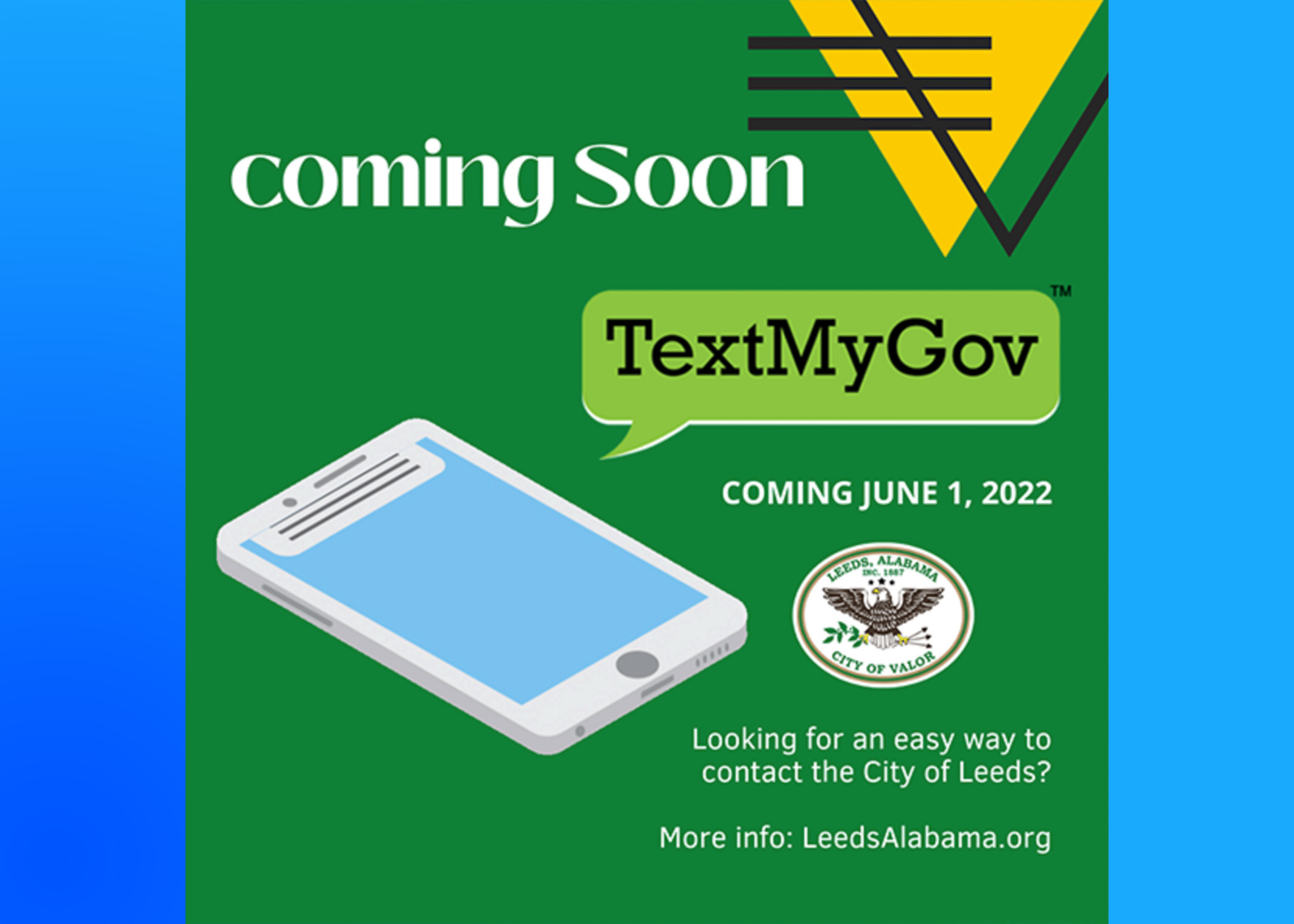 City of Leeds announces 'Text My Gov' services