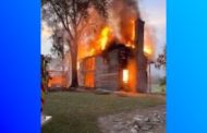 Historical landmark in Ashville catches fire