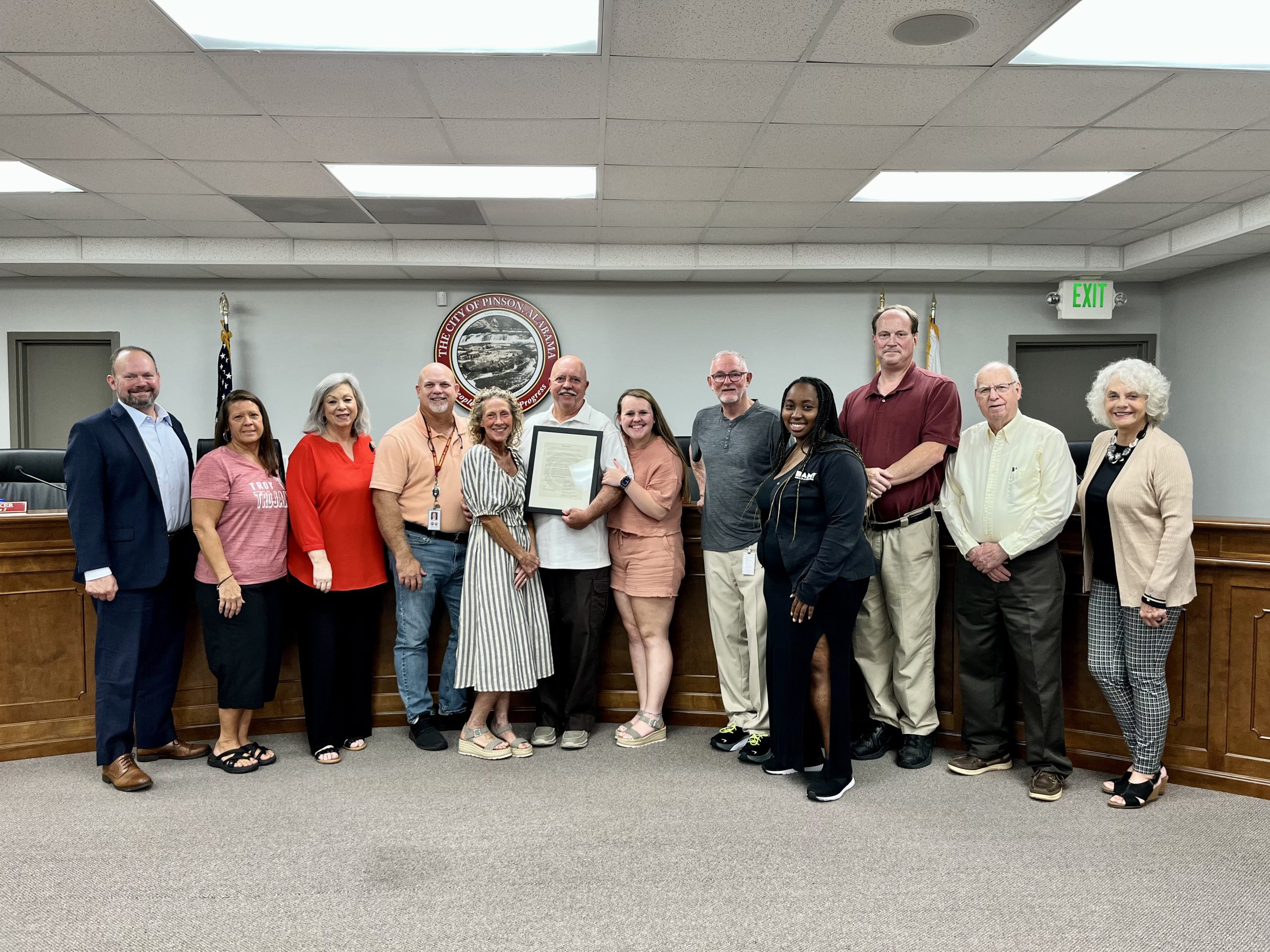 Pinson Zoning Official/Public Safety Director Bob Jones retires, is honored by Pinson Council
