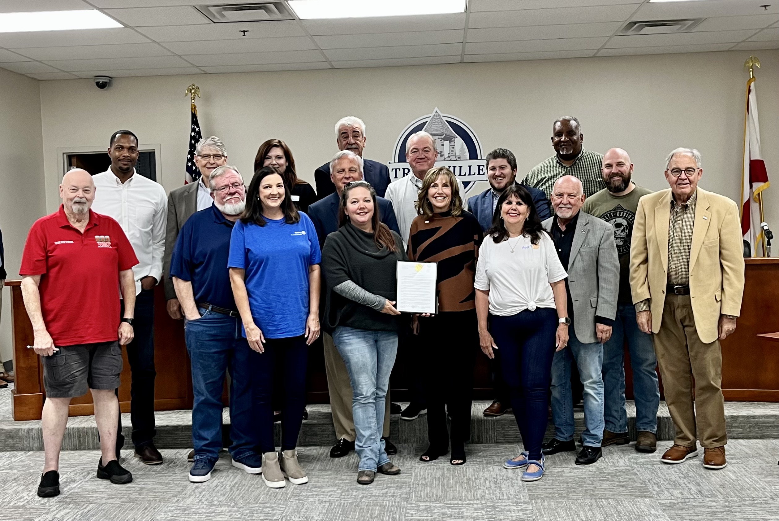 Trussville Council passes proclamations declaring Rotary World Polio Day, Breast Cancer Awareness Month