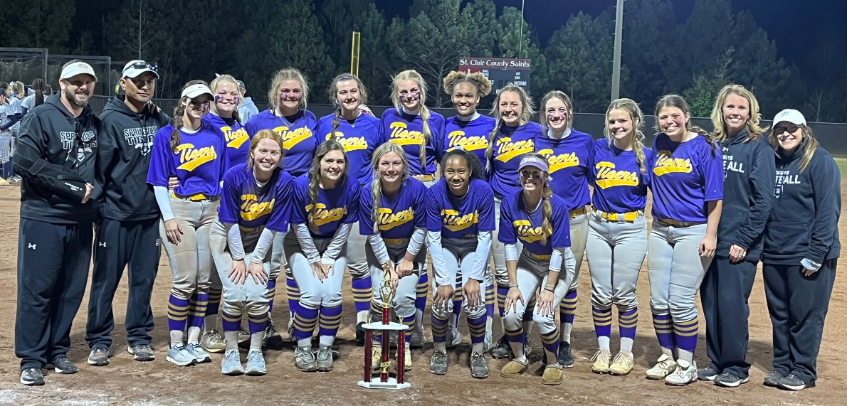 Despite first loss of the season, Springville ladies win county tournament and Bullington gets no-hitter