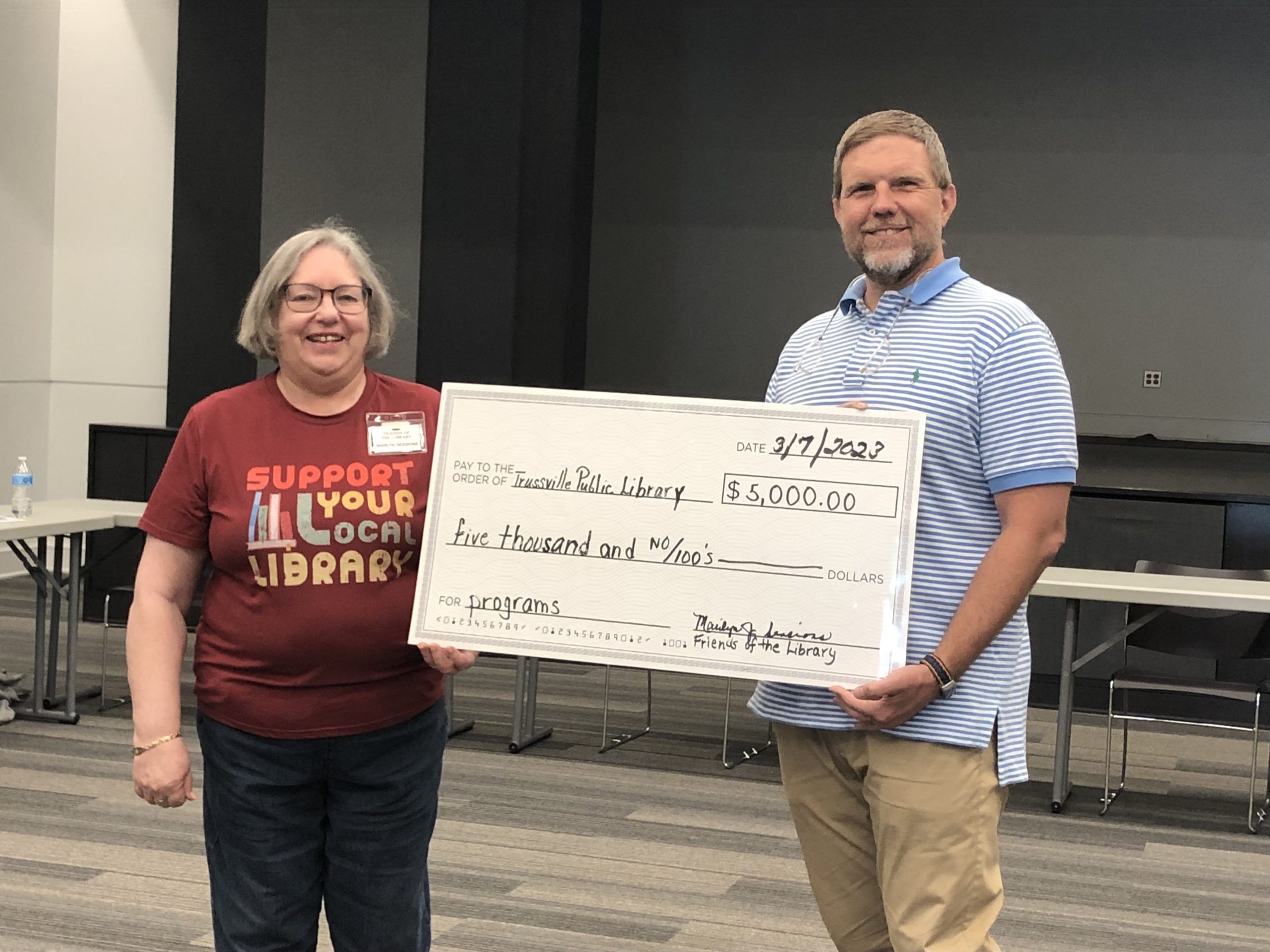Friends of Trussville Library donates $5,000 for summer reading program