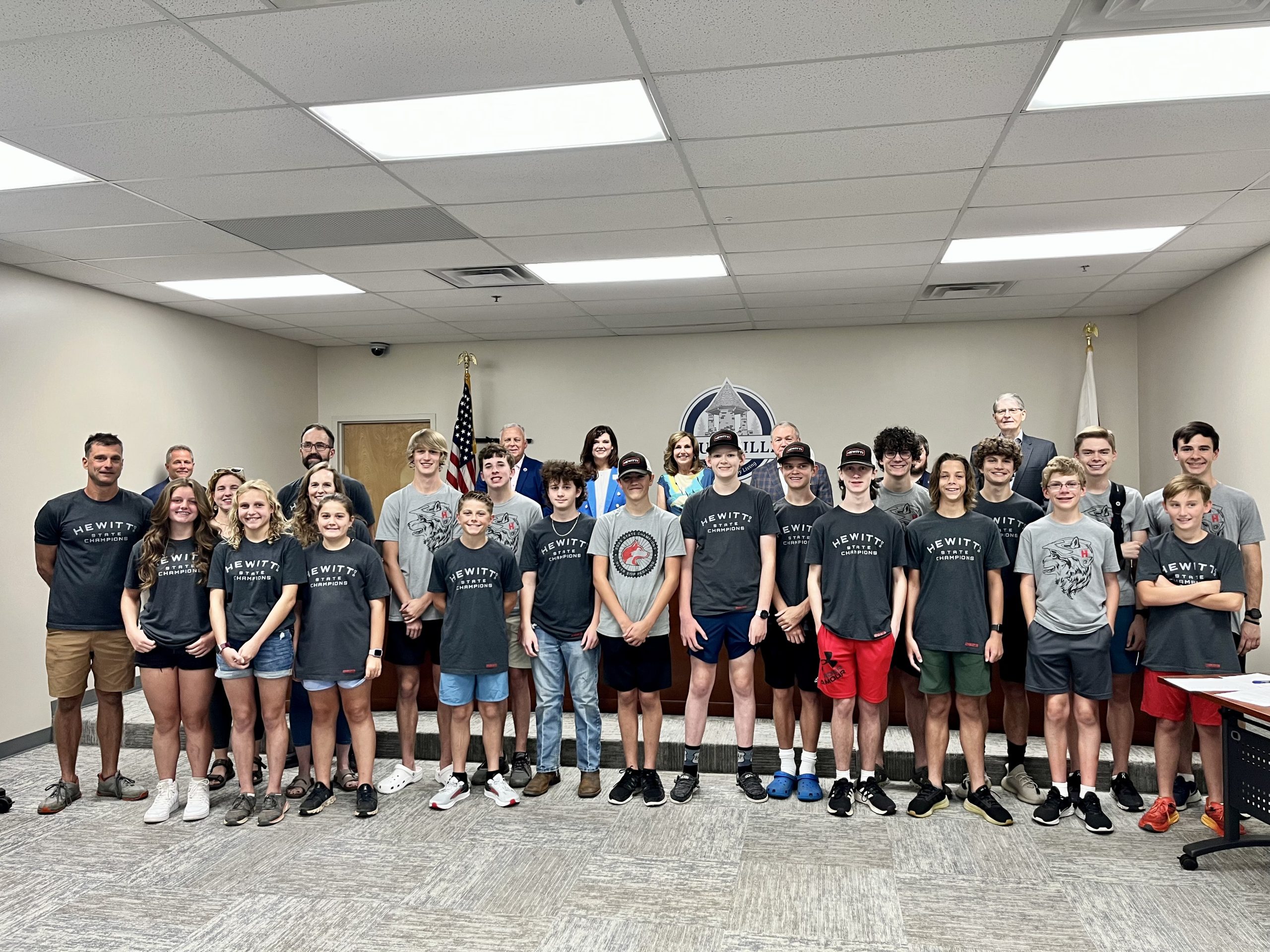Trussville Council honors HTMS state champion mountain bike team with proclamation