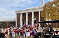 Cahaba Elementary held a drive-thru parade today to honor local veterans