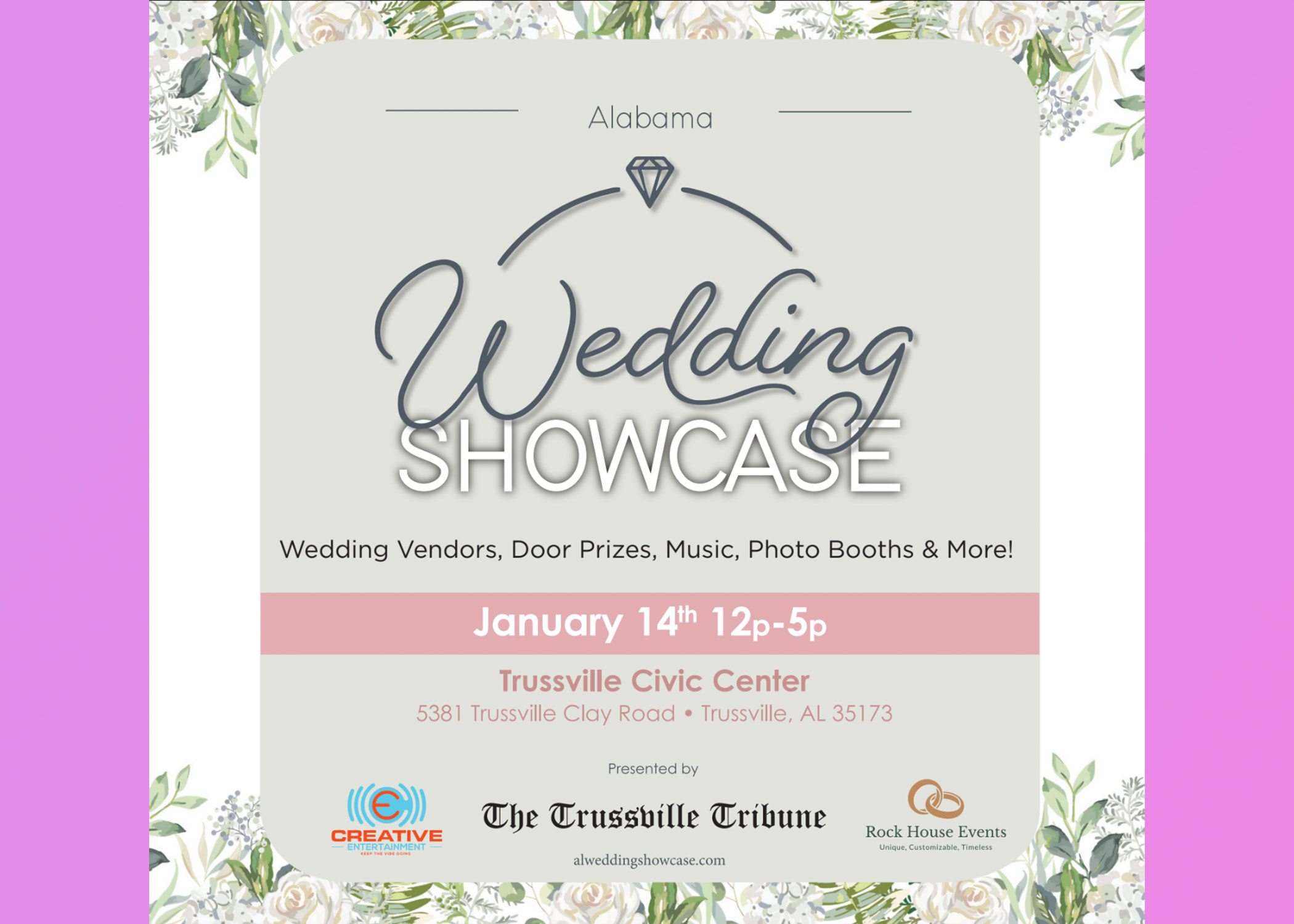 Alabama Wedding Showcase this Sunday at Trussville Civic Center