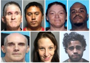 David Oneal Harkins, Dircio Mendoza Alfredo, Kathy Michelle Ayers, Timothy L. Andrews, Michael Austin Ashley, Lisa Colleen Andrews, Yaser Saleh Ali are wanted on felony warrants in St. Clair County