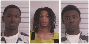 Patrick Underwood, 21, of Birmingham, Kendrique Wesley,19, of Birmingham, and Christopher Hardeyn Baitey, 19, of Fultondale, are charged with armed robbery in Panama City, Fl.